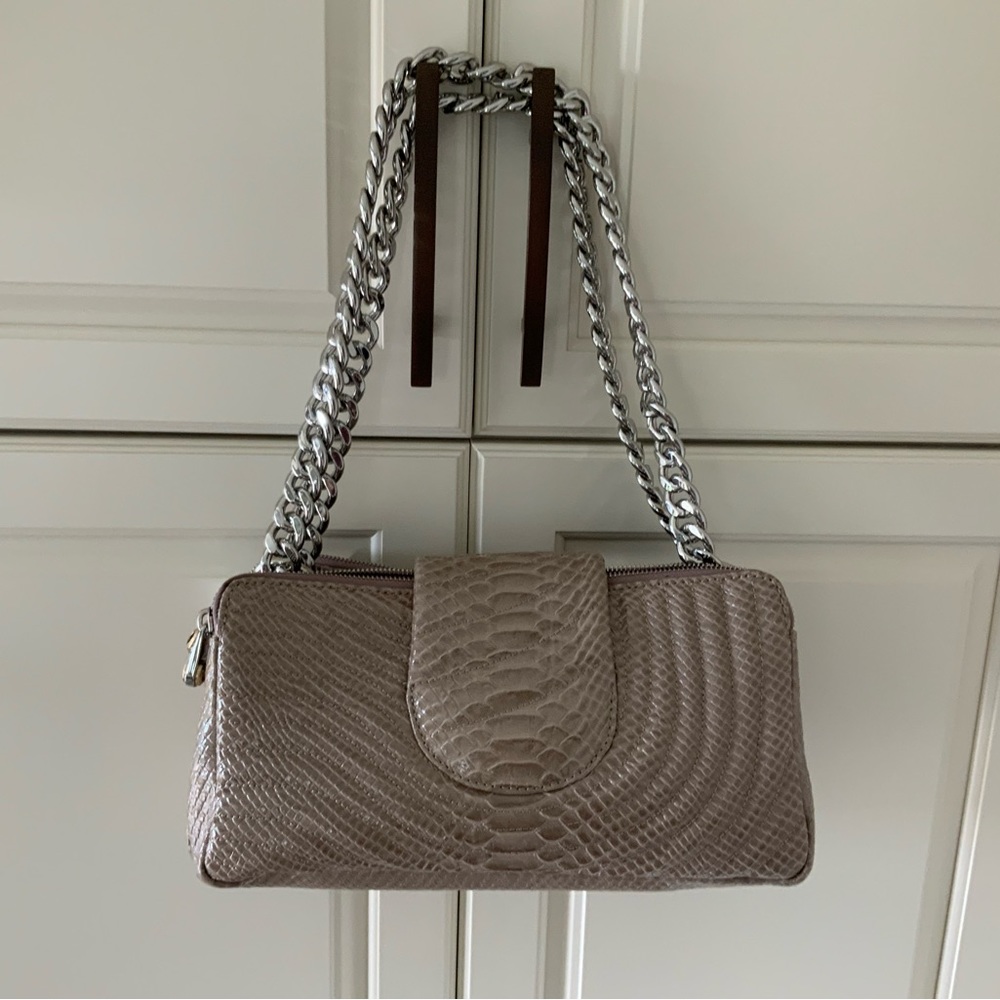 Henri Bedel Tan Snake Skin bag - Picture 4 of 7